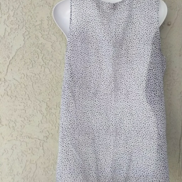 Ann Taylor chiffon brown and white sheer tank - Picture 2 of 8